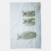 Niedliche Kleintiere | Drei junge Polarbären Geschirrtuch (Vertikal)