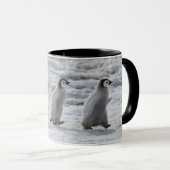 Niedliche Kleintiere | Drei Kaiserpinguin - Chicks Tasse (VorderseiteRechts)