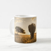 Niedliche Kleintiere | Elephant Calf & Mother Kaffeetasse (Vorderseite Links)