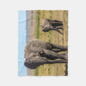 Niedliche Kleintiere | Elephant Mother & Baby Fleecedecke (Vorderseite)