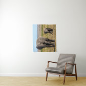 Niedliche Kleintiere | Elephant Mother & Baby Wandteppich (Beispiel)