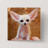 Niedliche Kleintiere | Fennec Fox Button (Vorderseite)