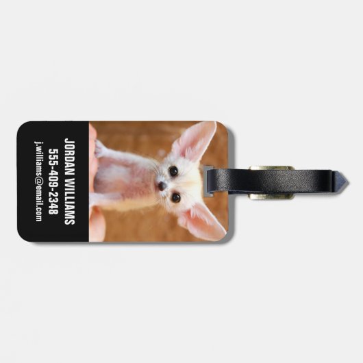 Niedliche Kleintiere | Fennec Fox Gepäckanhänger (Rückseite horizontal)