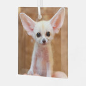 Niedliche Kleintiere | Fennec Fox Ornament Aus Glas (Vorderseite links)