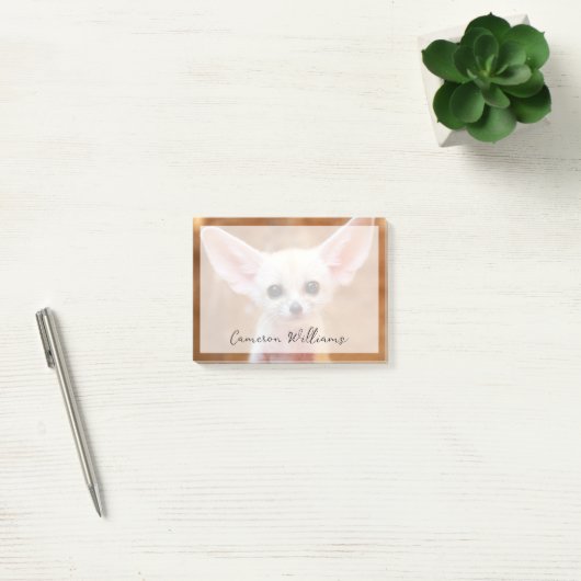 Niedliche Kleintiere | Fennec Fox Post-it Klebezettel (Büro)