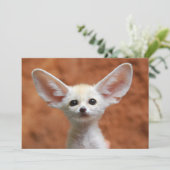 Niedliche Kleintiere | Fennec Fox Pup Dankeskarte (Stehend Vorderseite)