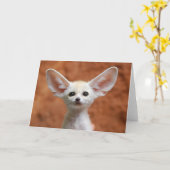 Niedliche Kleintiere | Fennec Fox Pup Karte (Gelbe Blume)
