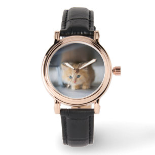 Niedliche Kleintiere   Fluffy Orange Kitten Armbanduhr