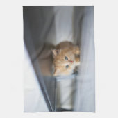 Niedliche Kleintiere | Fluffy Orange Kitten Geschirrtuch (Vertikal)