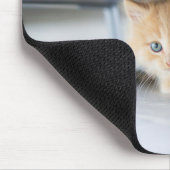 Niedliche Kleintiere | Fluffy Orange Kitten Mousepad (Ecke)