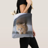 Niedliche Kleintiere | Fluffy Orange Kitten Tasche (Von Nahem)
