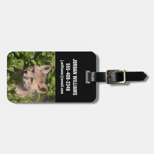 Niedliche Kleintiere | Fox-Kit Gepäckanhänger (Vorderseite horizontal)