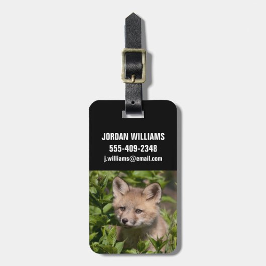 Niedliche Kleintiere | Fox-Kit Gepäckanhänger (Vorderseite vertikal)