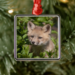 Niedliche Kleintiere   Fox-Kit Ornament Aus Metall