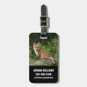 Niedliche Kleintiere | Foxy Smile Gepäckanhänger (Vorderseite vertikal)