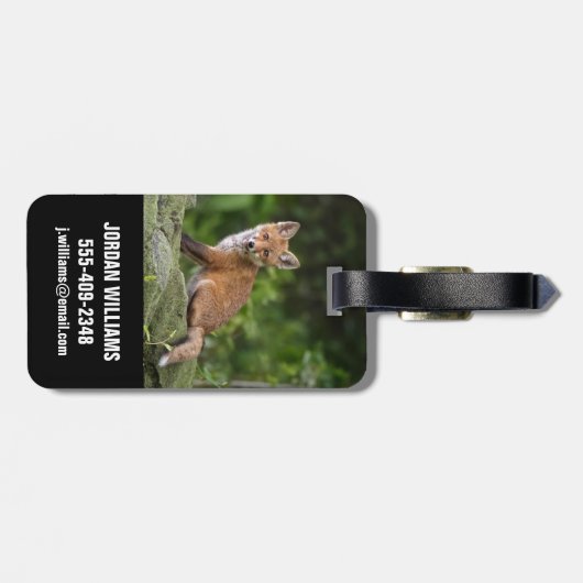Niedliche Kleintiere | Foxy Smile Gepäckanhänger (Rückseite horizontal)