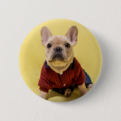 Niedliche Kleintiere | Französischer Bulldog Dress Button (Vorderseite)