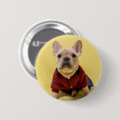 Niedliche Kleintiere | Französischer Bulldog Dress Button (Vorne & Hinten)