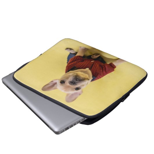 Niedliche Kleintiere | Französischer Bulldog Dress Laptopschutzhülle (Vorne Knopf)