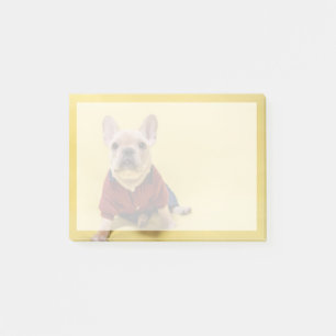 Niedliche Kleintiere Französischer Bulldog Dress Post-it Klebezettel
