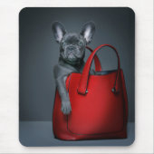 Niedliche Kleintiere | Französischer Bulldog in Ha Mousepad (Vorne)