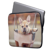 Niedliche Kleintiere | Französischer Bulldog-Playg Laptopschutzhülle (Vorderseite Links)