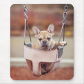 Niedliche Kleintiere | Französischer Bulldog-Playg Mousepad (Vorne)