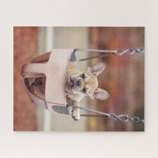 Niedliche Kleintiere | Französischer Bulldog-Playg Puzzle (Horizontal)
