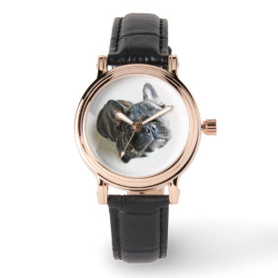 Niedliche Kleintiere Französischer Bulldogge-Auf Armbanduhr