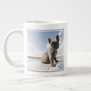 Niedliche Kleintiere   Französisches Bulldog-Boot Jumbo-Tasse
