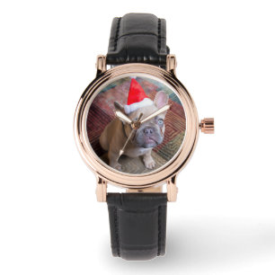 Niedliche Kleintiere French Bulldog Christmas Armbanduhr