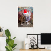 Niedliche Kleintiere | French Bulldog Christmas Poster (Heimbüro)