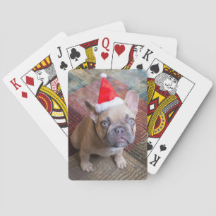 Niedliche Kleintiere   French Bulldog Christmas Spielkarten