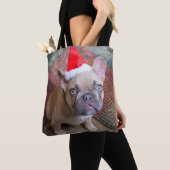 Niedliche Kleintiere | French Bulldog Christmas Tasche (Von Nahem)
