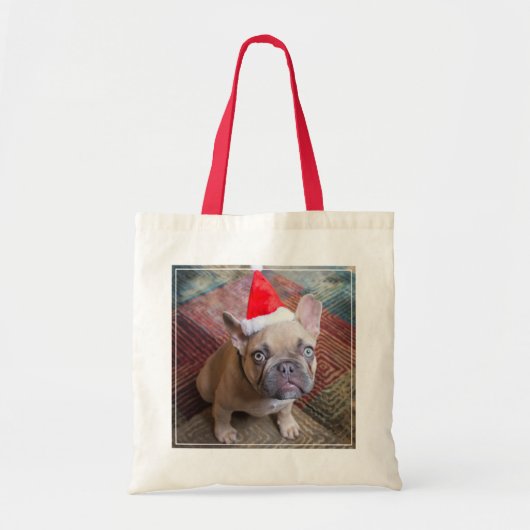 Niedliche Kleintiere | French Bulldog Christmas Tragetasche (Vorne)