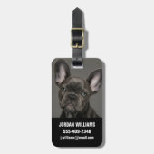 Niedliche Kleintiere | French Bulldog Gepäckanhänger (Vorderseite vertikal)