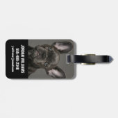 Niedliche Kleintiere | French Bulldog Gepäckanhänger (Rückseite horizontal)