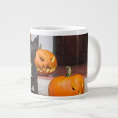 Niedliche Kleintiere | French Bulldog Halloween Jumbo-Tasse (Vorderseite Rechts)