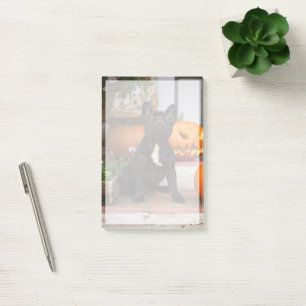 Niedliche Kleintiere French Bulldog Halloween Post-it Klebezettel