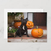 Niedliche Kleintiere | French Bulldog Halloween Postkarte (Vorne/Hinten)