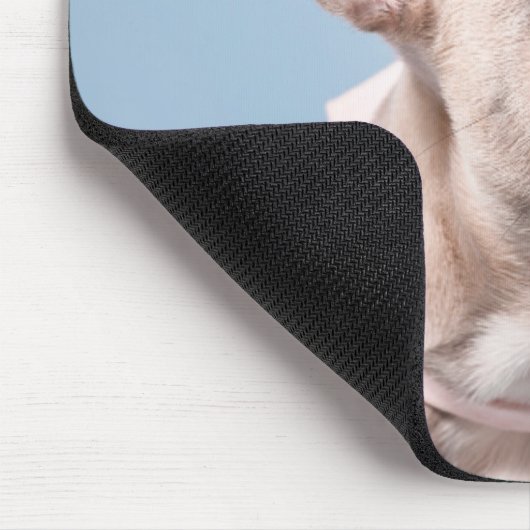 Niedliche Kleintiere | French Bulldog Pink Bow Mousepad (Ecke)
