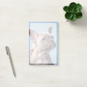 Niedliche Kleintiere | French Bulldog Pink Bow Post-it Klebezettel (Büro)