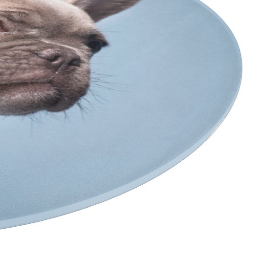 Niedliche Kleintiere | French Bulldog Pink Bow Schneidebrett (Ecke)