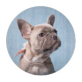 Niedliche Kleintiere | French Bulldog Pink Bow Schneidebrett (Vorderseite)