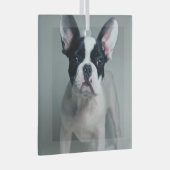 Niedliche Kleintiere | French Bulldog Puppy Ornament Aus Glas (Vorderseite Rechts)