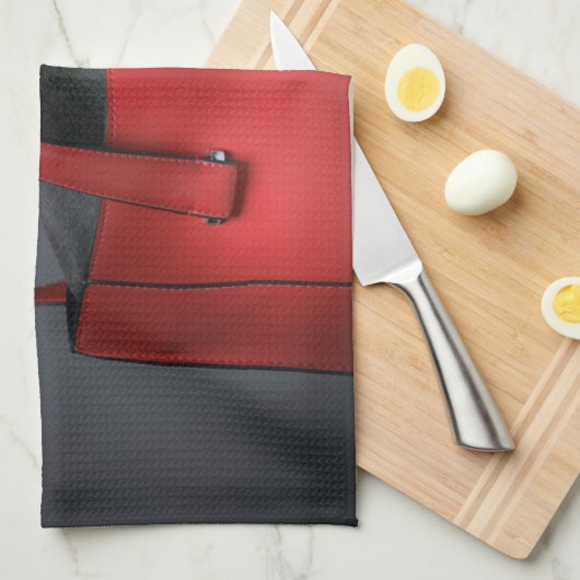 Niedliche Kleintiere | French Bulldog Red Hand Bag Geschirrtuch (Viertel Falte)