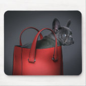Niedliche Kleintiere | French Bulldog Red Hand Bag Mousepad (Vorne)