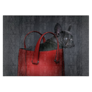Niedliche Kleintiere French Bulldog Red Hand Bag Schneidebrett