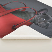 Niedliche Kleintiere | French Bulldog Red Hand Bag Sherpadecke (3/4)