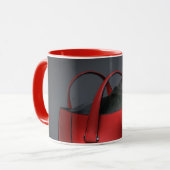 Niedliche Kleintiere | French Bulldog Red Hand Bag Tasse (Vorderseite Links)